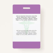 ラベンダーヘルス気に会社のロゴフォトクリップ名 バッジ (裏面)