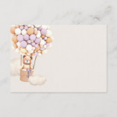 ラベンダーベアバルーン空白のエンクロージャカード エンクロージャーカード (裏面)