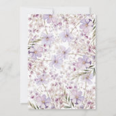 ラベンダーベビーイン開花ベビーシャワー招待状 招待状 (裏面)