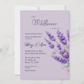 ラベンダーベビーシャワーのお知らせ 招待状 (正面)