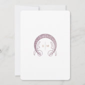 ラベンダーペチュニアヴィンテージウェディングアールヌーボーミュシャ 招待状 (裏面)