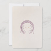 ラベンダーペチュニア保存ザデイトヴィンテージアールヌーボー 招待状 (裏面)