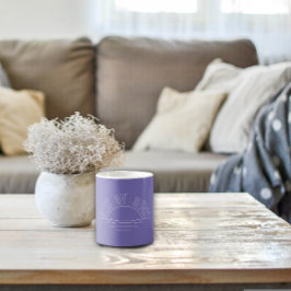 ラベンダーホワイトサン感動的引用文 コーヒーマグカップ