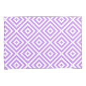 ラベンダーホワイトダイヤモンド模様枕ケース 枕カバー (正面右)