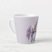 ラベンダーホワイトフローラ カフェラテマグ (左アングル)