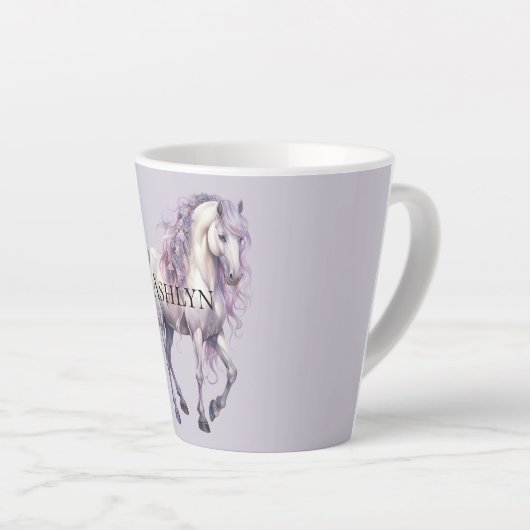 ラベンダーホワイトフローラ カフェラテマグ (右アングル)