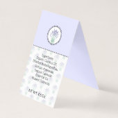 ラベンダーホームメイドバス&体ラベル |ギフトラベル (裏面)