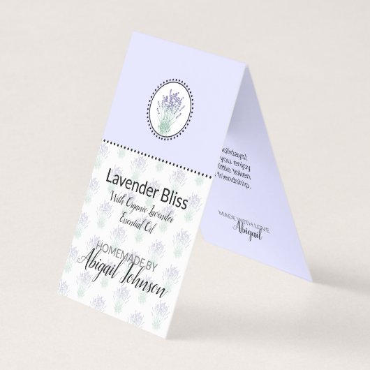 ラベンダーホームメイドバス&体ラベル |ギフトラベル (正面)