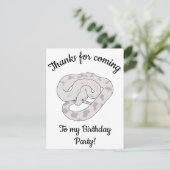 ラベンダーボア ハッピーバースデー サンキューカード (スタンド正面)