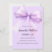ラベンダーボウエレガントスウィート16 招待状 (正面)