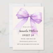 ラベンダーボウクリームスエレガントイーツ16 招待状 (正面)