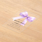 ラベンダーボウクリームス澄んイーツ16 アクリル招待状 (レイダウン)