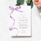 ラベンダーボウスウィート16誕生日招待状 招待状