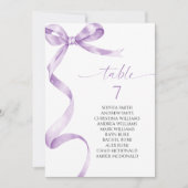 ラベンダーボウテーブル番号座席表 招待状 (正面)