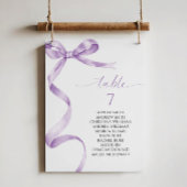 ラベンダーボウテーブル番号座席表 招待状