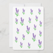 ラベンダーボウパープルベビーシャワー 招待状 (裏面)