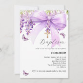 ラベンダーボウフローラガールバプテスマ 招待状 (正面)