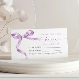 ラベンダーボウ何人のキスシャワーゲームカード プレイスカード