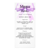 ラベンダーボウ誕生日メニューカード ラックカード (正面)