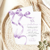 ラベンダーボウ50&ファブラス誕生日招待状 招待状