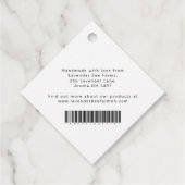 ラベンダーボタニカルロウソクの材料バーコード フェイバータグ (裏面)