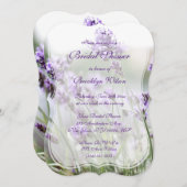 ラベンダーボヘミアンブライダルシャワー招待状ブラケット 招待状 (正面/裏面)