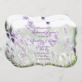 ラベンダーボヘミ結婚アンのリハーサル招待状 招待状 (正面/裏面)