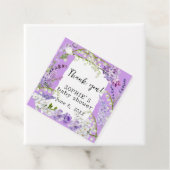 ラベンダーボホウォーター色花模様ベビーシャワー フェイバータグ (インサイチュ)