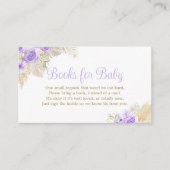 ラベンダーボホパンパスパームフローラパームおむつラッフル エンクロージャーカード (正面)