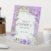 ラベンダーボホベビーイン開花ベビーシャワー 台座サイン (インサイチュ)