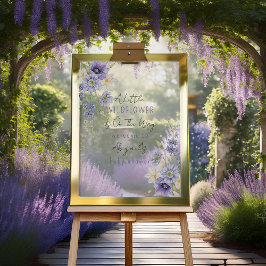 ラベンダーボホワイルドフラワーベビーシャワー アクリルサイン