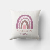 ラベンダーボホーレインボーパーソナライズされた装飾用クッション クッション (裏面)