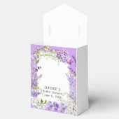 ラベンダーボホ花模様カスタマイズベビーシャワー フェイバーボックス (オープン)