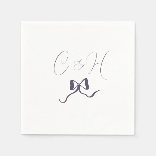ラベンダーボー結婚グ スタンダードカクテルナプキン (正面)