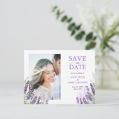 ラベンダーポストカードの保存シンプル紫 案内ポストカード (スタンド正面)