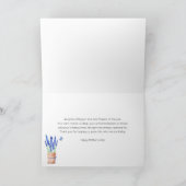 ラベンダーポットウォーターカラーマザーズデイカード サンキューカード (内部)