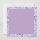 ラベンダーポニーガールズファースト誕生日 招待状 (裏面)