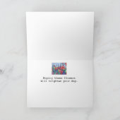 ラベンダーポピー悔やみや弔慰の損失水の色の時間 カード (内部)