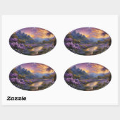 ラベンダーマウンテンバレーアットドーン 楕円形シール (シート)