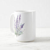 ラベンダーマグカップ、名前をカスタムするママ誕生日マグカップ コーヒーマグカップ (正面左)