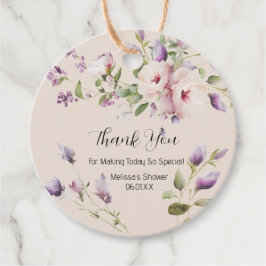 ラベンダーマグノリアサンキューメッセージカード フェイバータグ