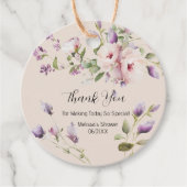 ラベンダーマグノリアサンキューメッセージカード フェイバータグ (正面)