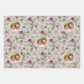 ラベンダーマザーズカスタムデイKidsフォトクイーンビー ラッピングペーパーシート (正面)