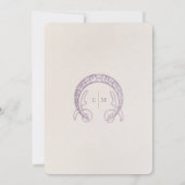 ラベンダーマルゲライトデイジー結婚ズアールヌーボー 招待状 (裏面)