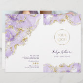 ラベンダーマーブリングデザインサービスメニューパンフレット (正面/裏面)