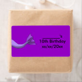 ラベンダーマーメイドテールワインまたはウォーターボトルラベル ラベル (インサイチュ)