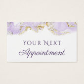 ラベンダーマーリングデザインアポイントメントカード (正面)