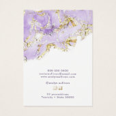 ラベンダーマーリングデザインジュエリー表示カード (裏面)