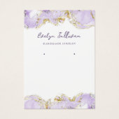 ラベンダーマーリングデザインジュエリー表示カード (正面)