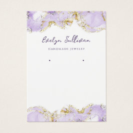 ラベンダーマーリングデザインジュエリー表示カード